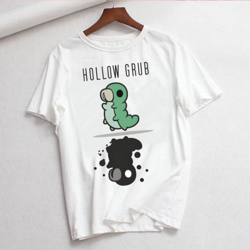 Hollow Knight Print Ladies Tshirt Ladies Casual ocollar White Shirt Short Sleeve Ladies Tshirt Graphic Printing