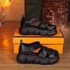Platform Sandals 2025 Summer New Hollow Retro Muffin Shoes Soft-soled Bag Head Sandals
