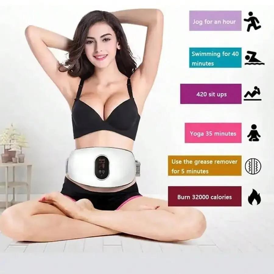 Electric slimming device with light therapy for large belly, body shaping, fat burning and abdominal massage