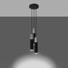 Lampa Wisząca Borigio 3 Gu10 Czarny  Beton Sollux Sl.1081