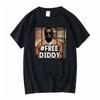 Kostenloses Diddy T-Shirt Freediddy P Rapper Vintage Gewaschen Unisex Designer Kleidung Mode Grafik Vielseitig Stilvoll Elastische Oberteile