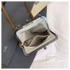 Imitation Suede Women's Retro Crossbody Bag, Elegant Contrasting Color Kiss Lock Shoulder Bag, Detachable Shoulder Strap Small Handbag, Daily Handbag