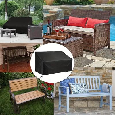 1pc Durable 210D Oxford Fabric Outdoor Bench Cover - Windproof, For Winter - Suitable for Patio & Garden Furniture
