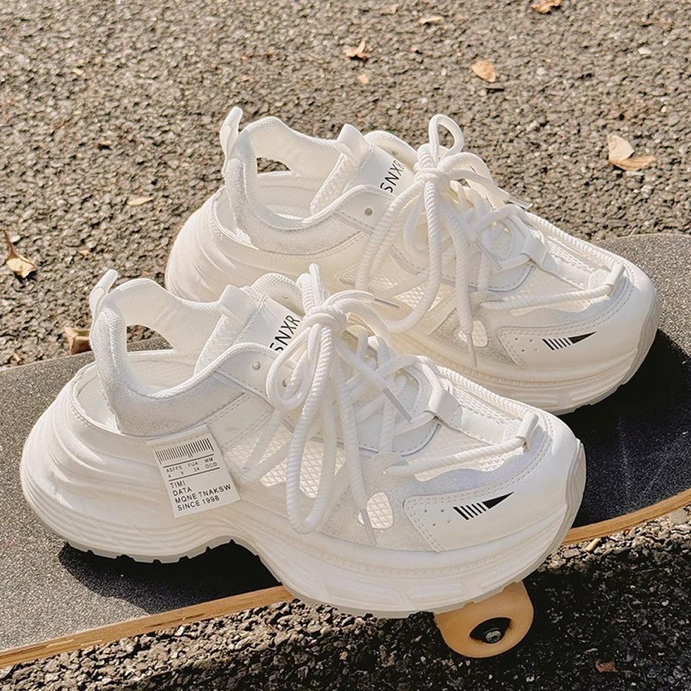 Autumn Breathable Women Casual Shoes Fashion High Heels Women Wedges Heels Sneakers Thick Sole Trainers Platform Shoes