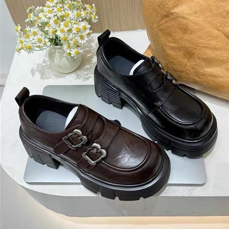 Japanese jk platform heightened loafers women's 2025 autumn and winter new fashion fairy style versatile thick heel small leather shoes