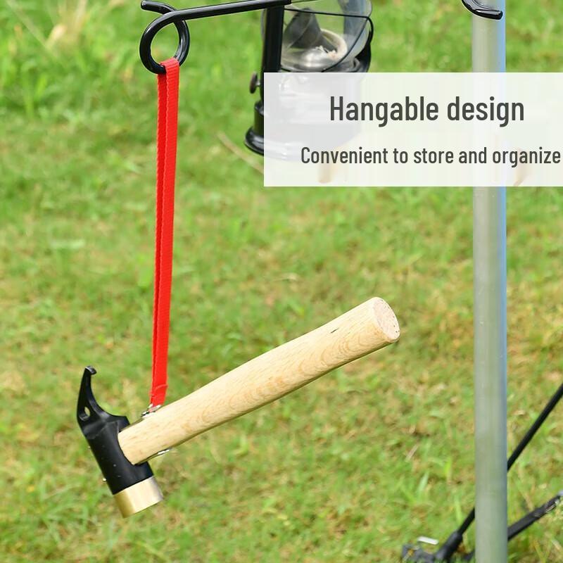 ZISIZ Outdoor Camping Hammer with Nail Puller