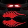 2Pcs Car Sticker Reflective Waterproof Decorative  Universal Creative Angel Wing Car Auto Body Sticker Decal Vehicle Supplies