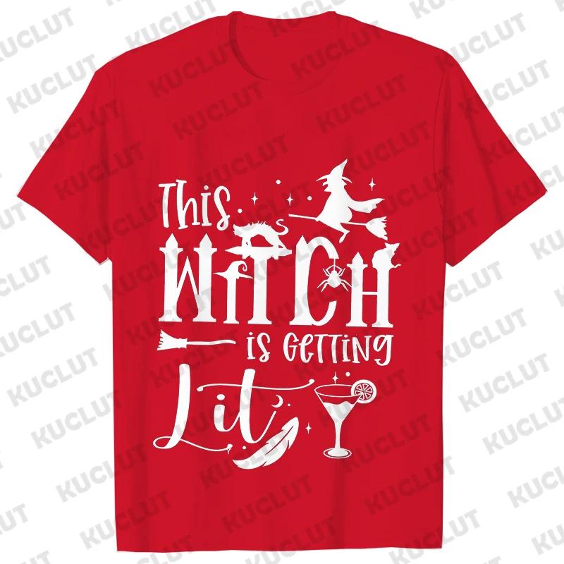 Team Bride Y2k Tops Bridal Shower Wedding Shirt This Witch Is Getting Hitched Lit T-Shirt Halloween Bachelorette Party EVJF Tees