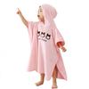 [Ishihara Liacceai] Baby Bathrobe, Hooded Bath Towel Poncho, Soft, Button Closure, Absorbent, Prevents Chills, Breathable, Changing Towel, Baby Shower