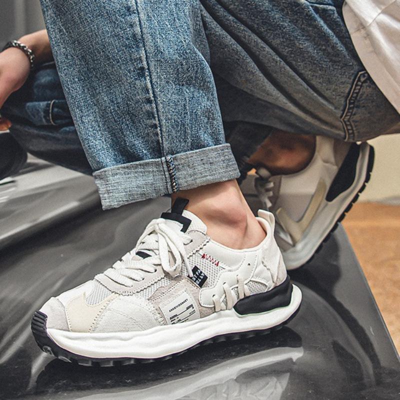 Men's Sneakers New Casual Shoes for Men Versatile Outdoor Breathable Running Shoes Mesh Lace Up Male Flats Tenis Masculino