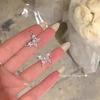 Sparkling Diamond Butterfly Stud Earrings Exquisite and Unique Versatile Earrings Earrings Accessories