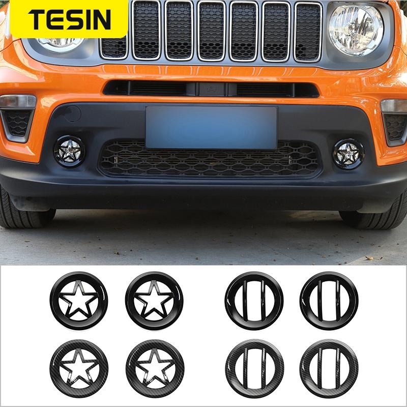 

Капоты TESIN для Jeep Renegade + передние противотуманные фары автомобиля, декоративные крышки, наклейки для Jeep Renegade +