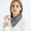 Detachable Lapel Half Shirt Houndstooth Adjustable Neckline Simple Plaid Fake Collar  Female