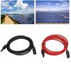 2Pcs Solar Panel Extension Cable 10AWG 6mm² Solar Extension Cable Rated Voltage 1000V   Red Black