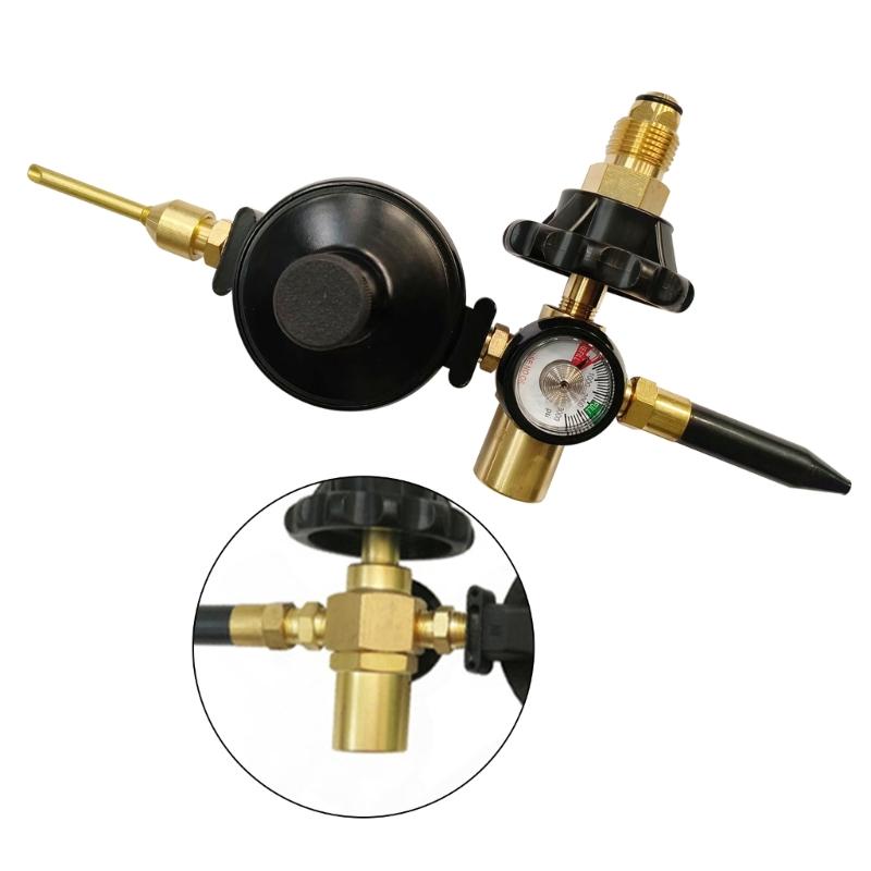 Helium Balloon Inflator Regulator Helium Balloon Filler 0-3000PSI Helium Tank Regulator Filler for CGA580 Tank Valves