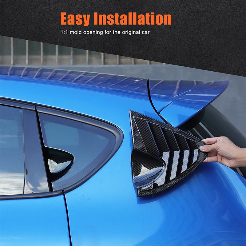 For Seat Leon 2008-2012 ABS Black Car Rear Triangular Blind Decorative Cover Car Accessories