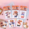 New 2/4Pcs Cartoon Puppy 3D Belly Squeeze Stickers For Phone Case Car Decoration Decompression Sticker Party Festival