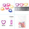 Pack of 100 Waterproof Loose Spacer Bead Acrylic Heart/Flower/Butterfly Shaped Beads Creative Jewelry Accessories
