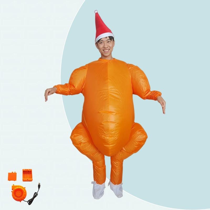 Inflatable Turkey Costume Cartoon Thanksgiving Party Stage Performance Prop Adult Kids