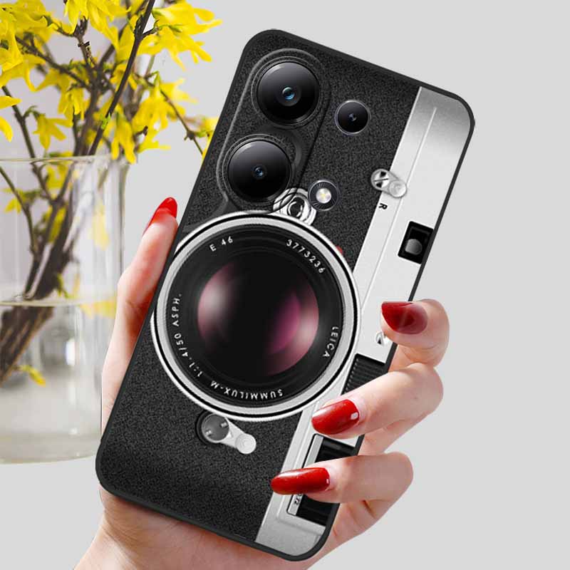 For Xiaomi Redmi Note 13 Pro 4G Case Black Silicon TPU Shockproof Soft Cover For Redmi Note13 4G 2024 Protect Capa 13Pro Coque