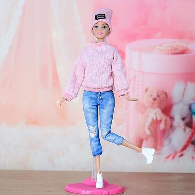 1 Set 1/6 Doll Casual Wear Winter Sweaters Pants Hats Handmade Girl Doll Wearing Set For 29~32 Cm Doll Clothes Accessories Toys