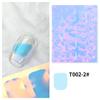 Autocollant holographique pour ongles, glaçon aurore, Cube de glace scintillant, papier cassé, Cellophane d'été, enveloppes de décoration pour ongles