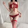 Erotic Underwear, Sexy Lace Seductive Pajamas, Bras, Underpants, Three-point Set, Women's Uniform 8941