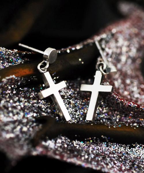 Sterlingworth Naive Cross-D1 Silver Cross Earrings