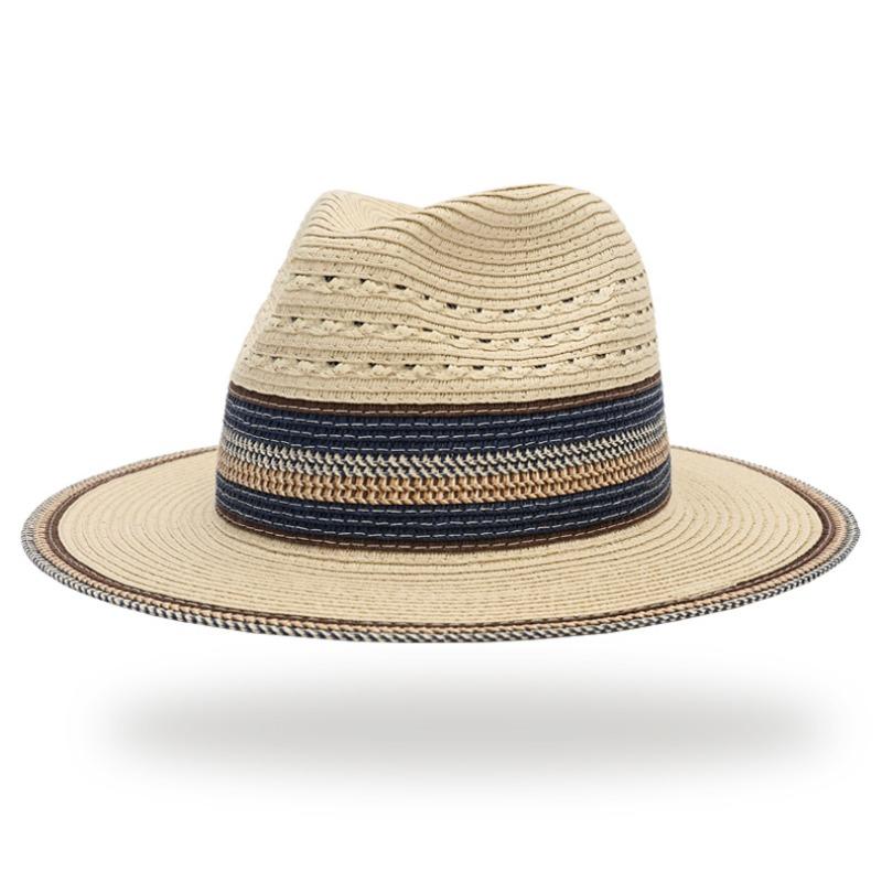 Meimeier Men s and women s beach sun protection straw hat, sunshade beach hat, outdoor woven jazz hat, sun protection hat хаки