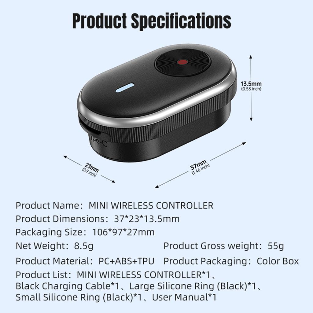 Wireless Remote Control Waterproof BT Camera Controller for Insta360 GO Ultra/GoPro Universal Rechargeable for DJI Accessories