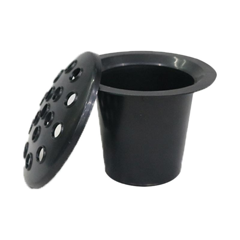 2/4Pcs Plastic Grave Vase Insert Memorial Flower Gravestones Holder with Lid