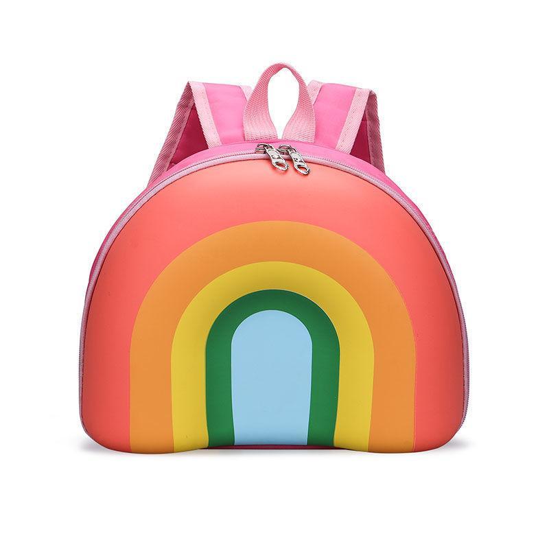 Cute Kids Backpack Rainbow Space Pattern Toddler School Bag Lightweight Waterproof Rucksack For Kindergarten Outdoor Travel