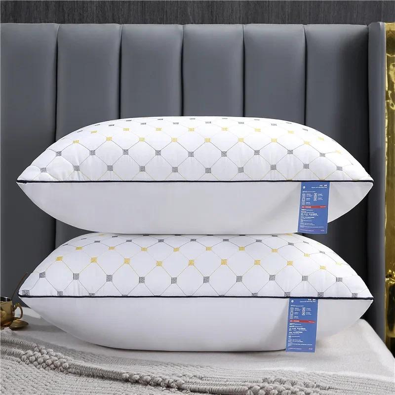 Hotel Feather Velvet Pillow Core Washable Embroidery Core Fiber Soft Pillow Core 48*74