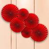 6Pcs Wall Backdrops Paper Fan Round Origami Fan Fan Flower New 3D Paper Fan Flower  Party Supplies