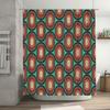 Vintage Retro Style Shower Curtain Classic Colorful Circles Pattern for Bathroom Decor 72'' x 84'' Blue, Red, Beige Green