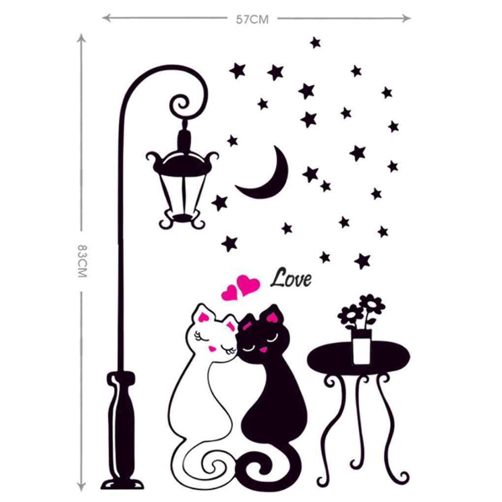 Cat Wall Sticker Cartoon Wallpaper Removable Universal Multifunctional Walls Decoration Home Decor Living Room