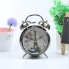4-inch Metal Electroplated Antique Bronze Bronze Alarm Clock Night Light Creative Bell Children Student Seat Clock