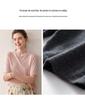 Women's 100% Wool Short Sleeve Round Neck Sweater - Casual, Versatile Solid Color Autumn Pullover