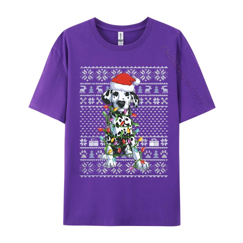 Vintage T Shirts Faddish Funny Dalmatian Dog Lover Santa Hat Ugly Tshirt Cotton Adult Tops  Tees Graphic Tees