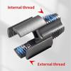 Integrated Internal & External Pipe Threading Tool, 2025 New Pipe Thread Cutting Tool, Electric Drill Compatible PVC Pipe Threader Kit, 1/2", 3/4"