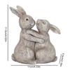 Animal Love Statue Fox Rabbit Hug Sculpture Resin Courtyard Garden Landscape Wedding Anniversary Gift Home Decor