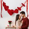 Red Heart-Shaped Banner 300cm Valentine's Day Banner Durable Wedding Banner Garland  Proposal Event