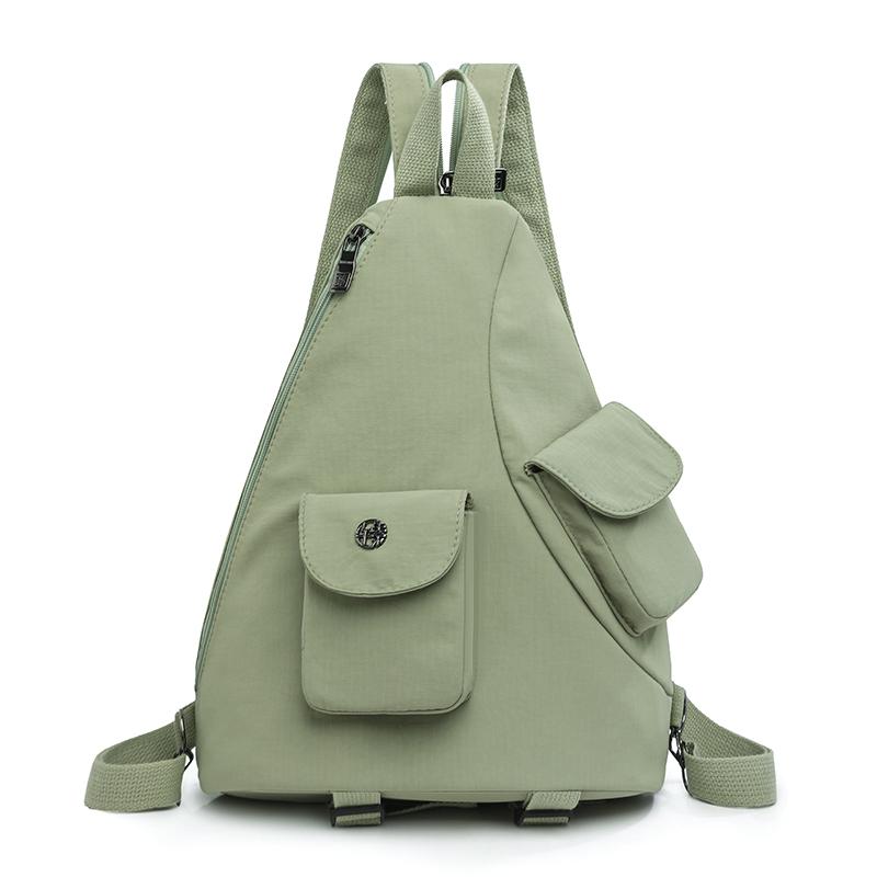 Ryggsekk Dame Multifunksjonell Veske Dobbeltformål Stor Kapasitet Brystveske Lett Pendler Crossbody-veske