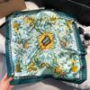 Summer High-End Simulation Silk Square Scarf Femininity Versatile Sunscreen Large Shawl Silk Scarf Variety