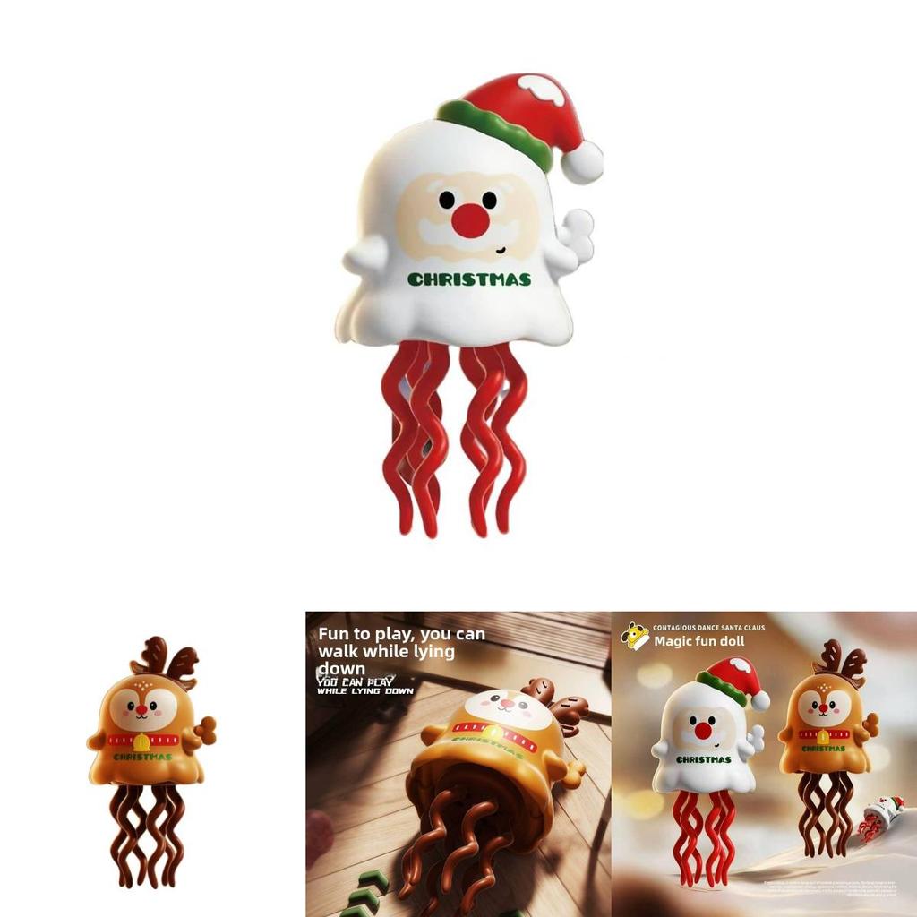 Dancing Octopus Wind Up Toy With Santa Claus And Elk Design For Parentchild Interaction