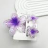 3Pcs Colorful Gradient Color Flower Hair Claws Sweet Barrettes  Shark Clip For Women Girls Beach Hair Accessories Gifts