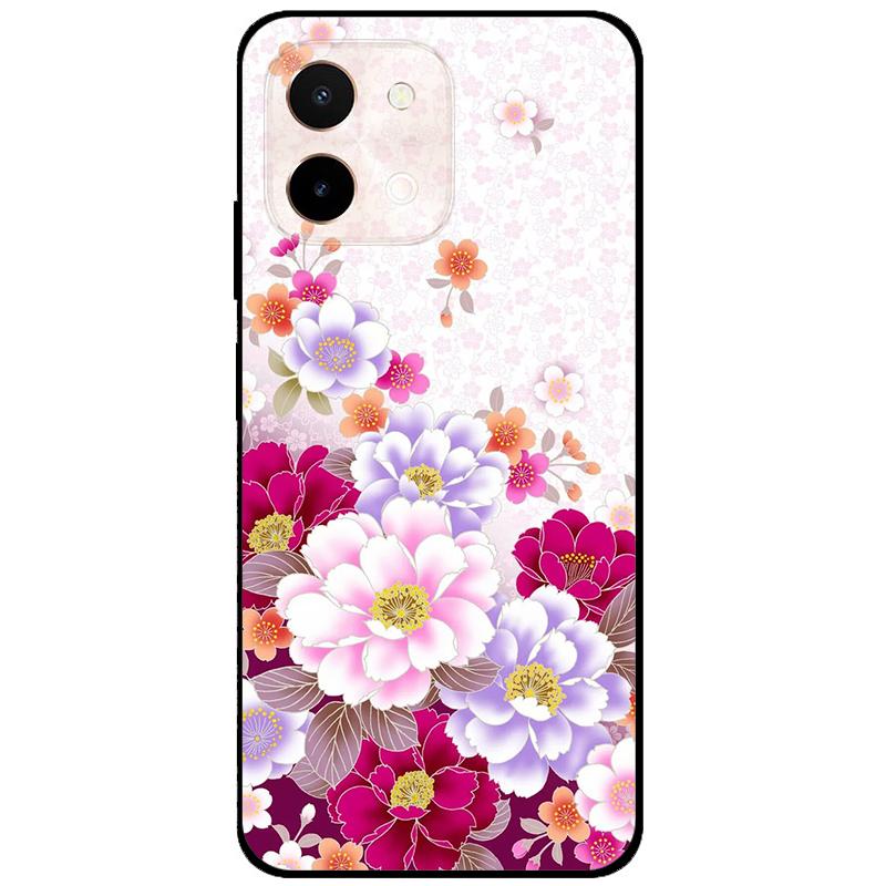 For Vivo Y28 4G Case 6.68'' Black TPU Silicon Cartoon Protection Cover for VivoY28 Y 28 4G Shockproof Capa Wolf Animals Soft Bag