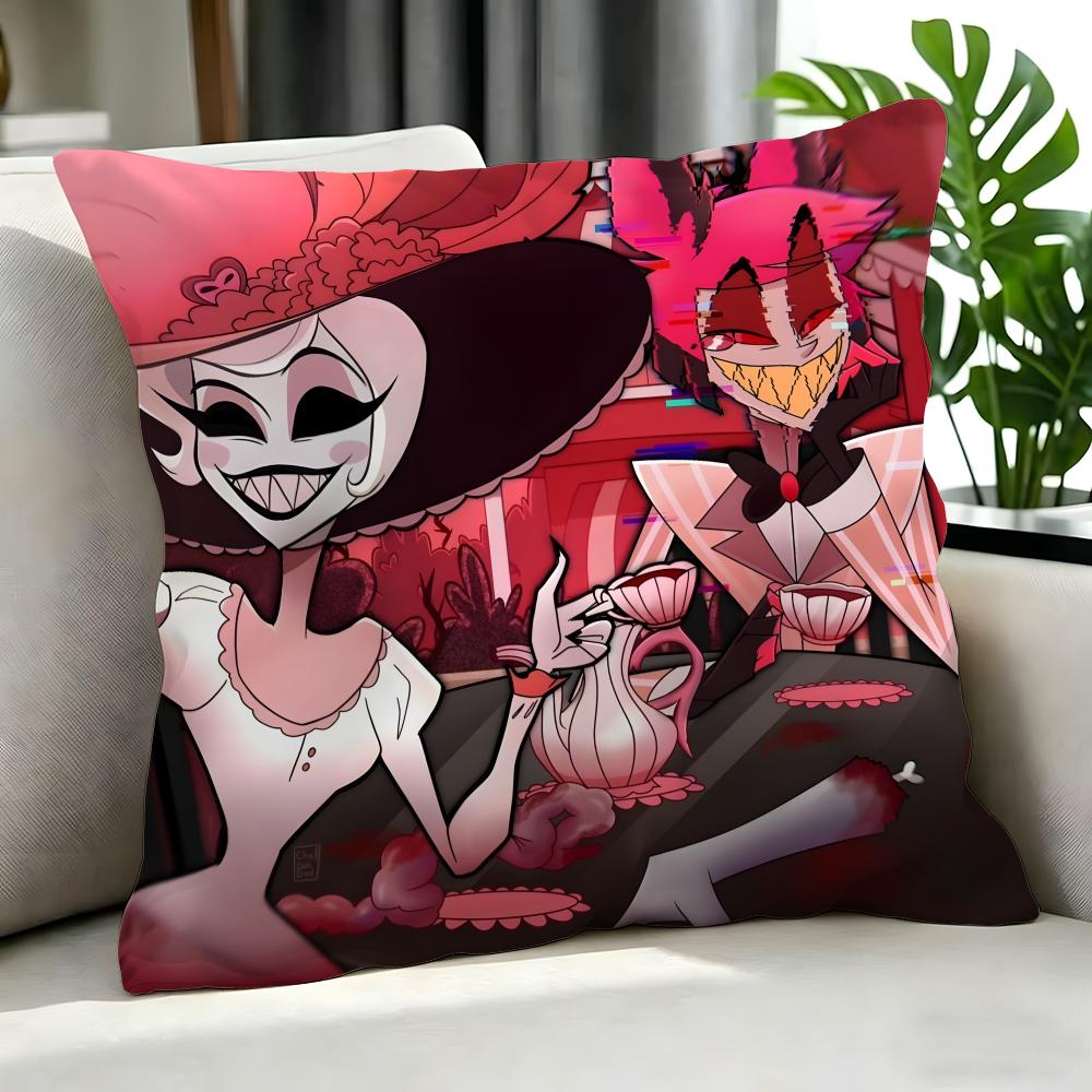 cartoon Hazbin Hotel Cushion Cover Cushion Cover Set 4Pcs 50x50 45x45 40x40 Pillowcase Decorative Sofa Home Decor
