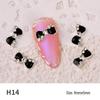 Japanese Style Rhinestone and Pearl Bow Nail Art Accessories