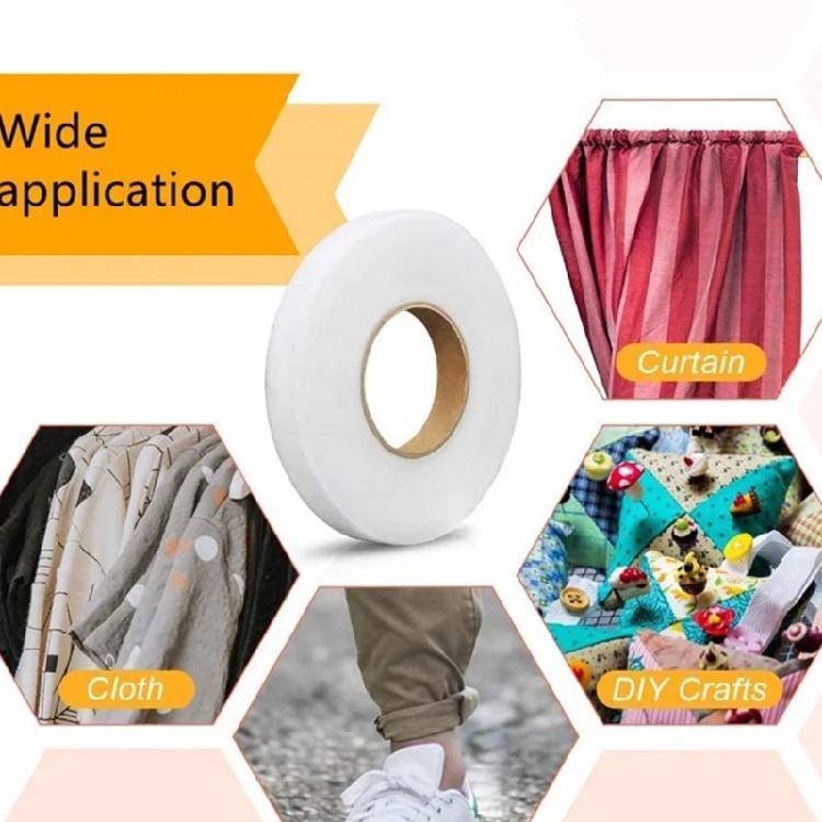 60 meter Hemming Tape For Garments And Curtains Iron On Adhesive Nonwoven Fabric Hemming Tape for Pants Clothes Curtains